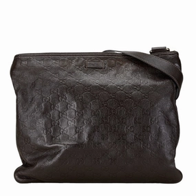 Gucci Brown Leather Shoulder Bag ()