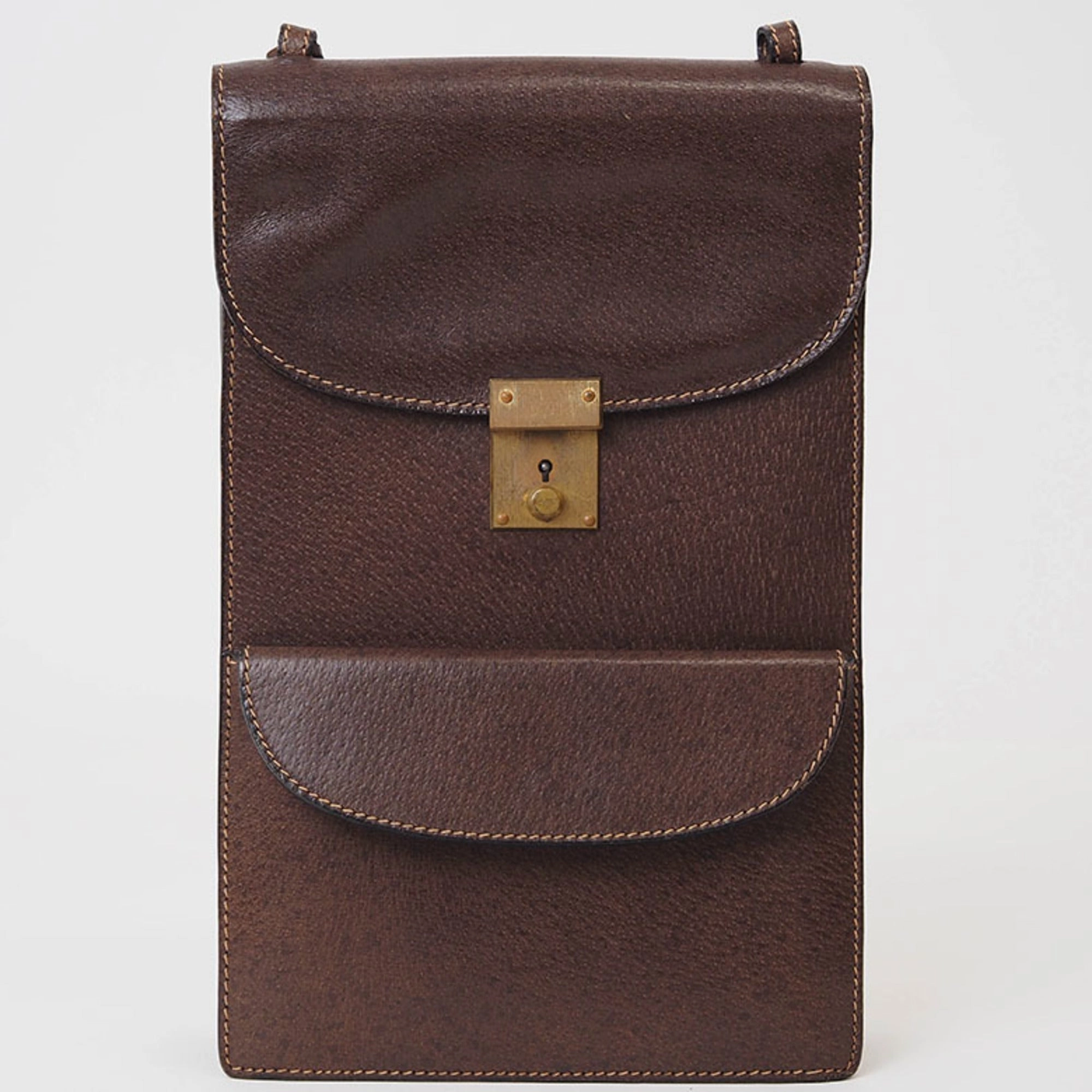 Gucci Brown Leather Shoulder Bag ()