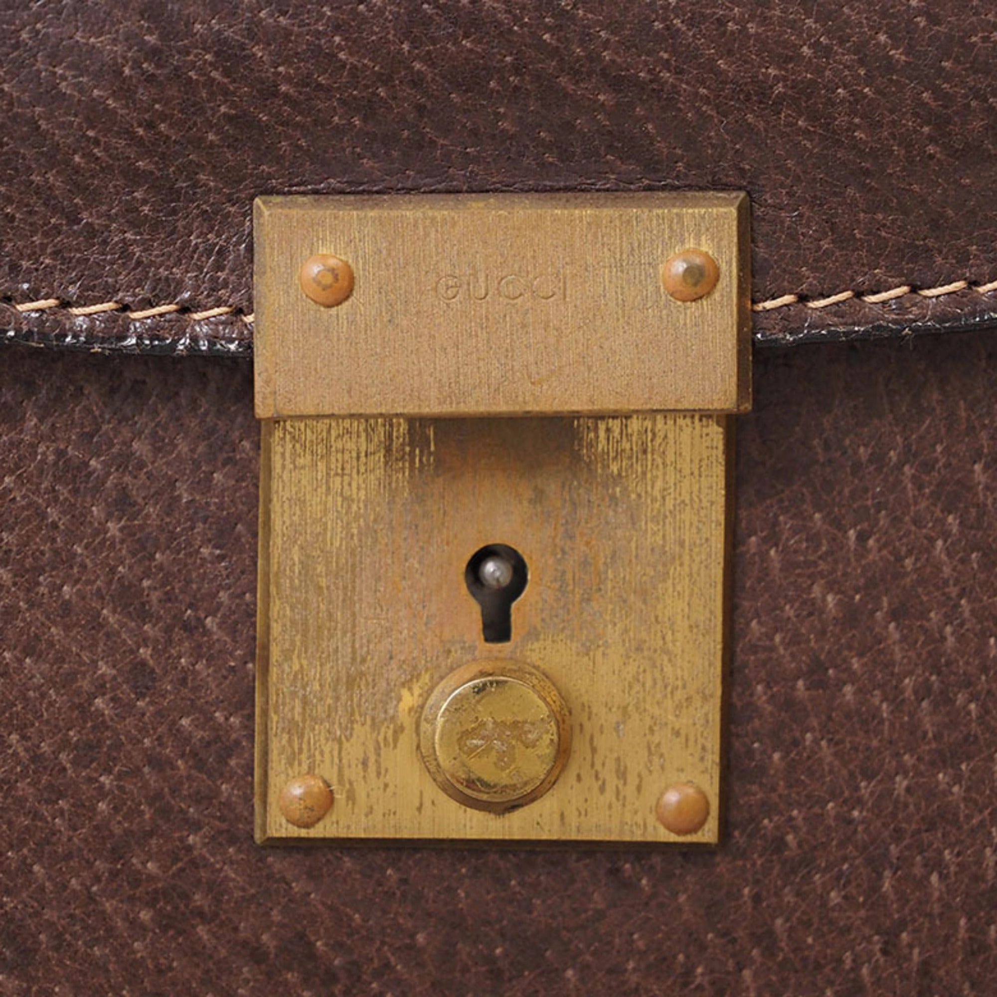 Gucci Brown Leather Shoulder Bag ()