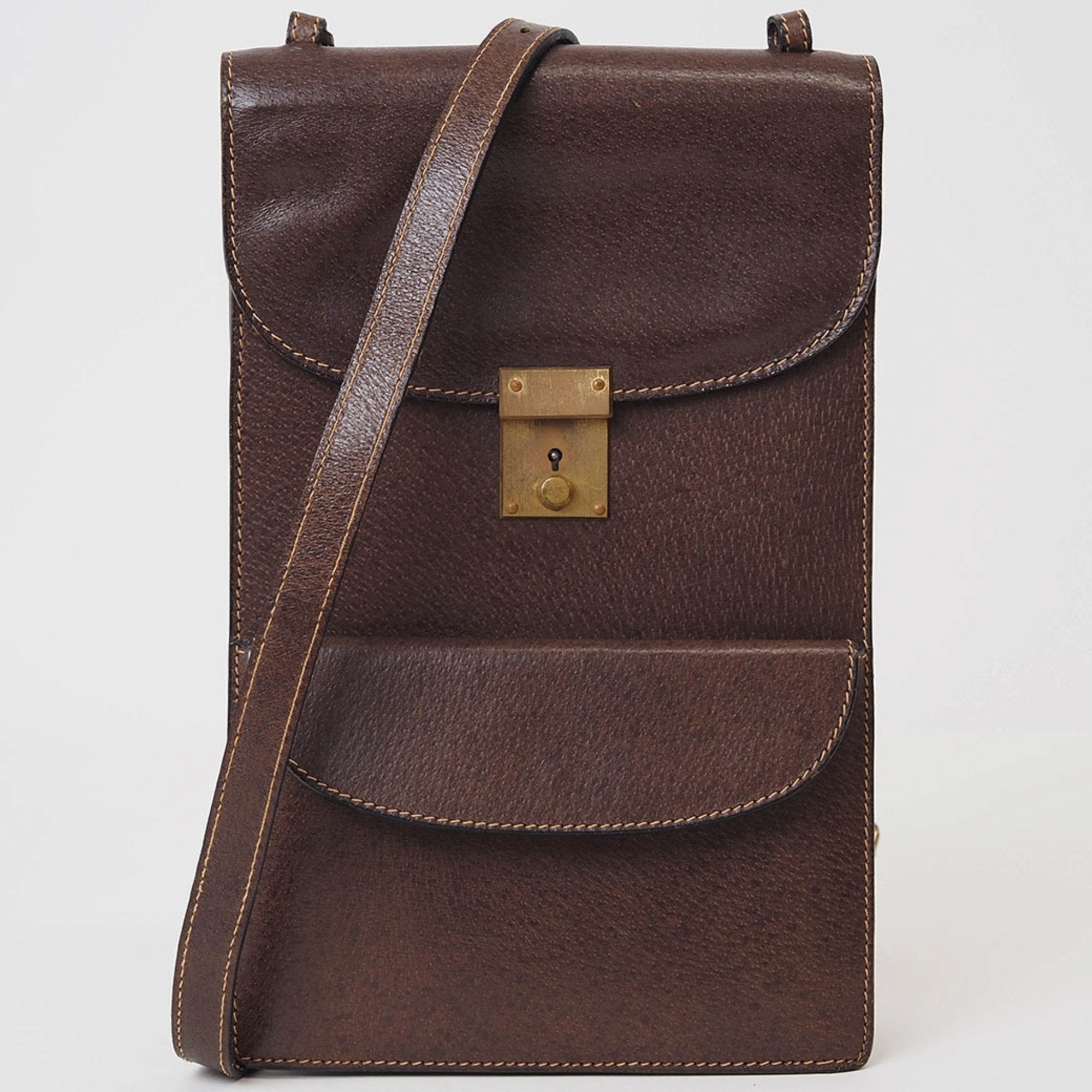 Gucci Brown Leather Shoulder Bag ()