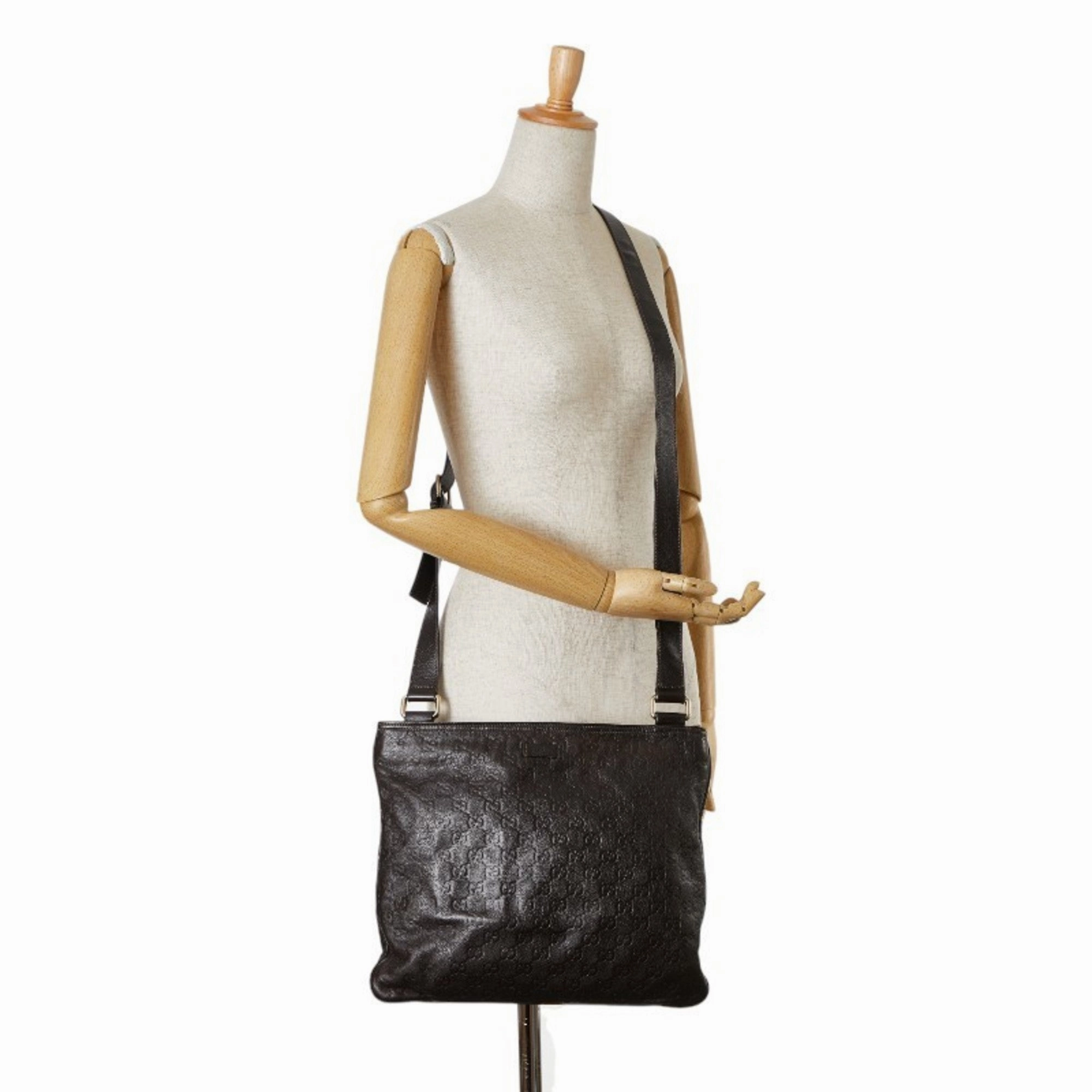 Gucci Brown Leather Shoulder Bag ()