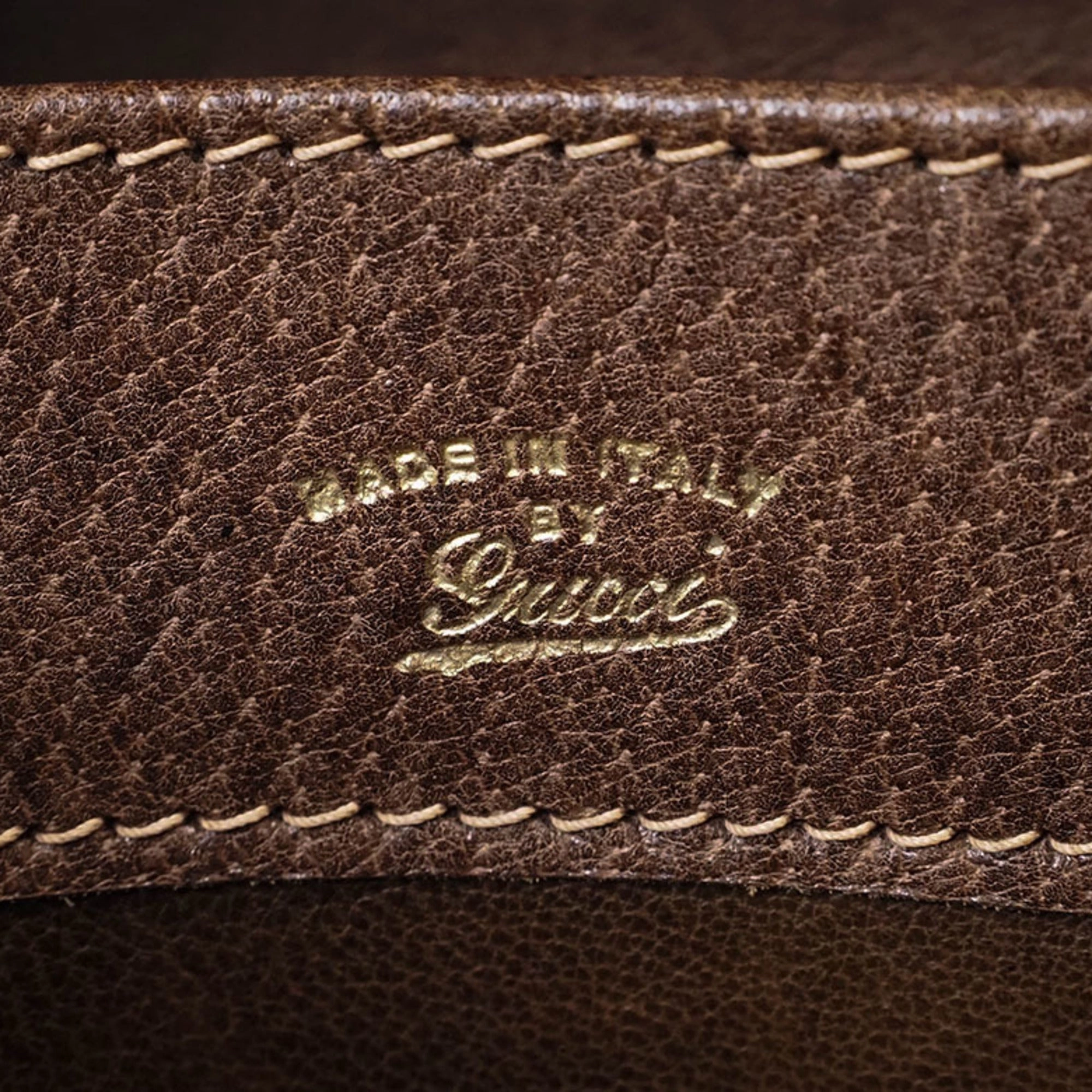 Gucci Brown Leather Shoulder Bag ()
