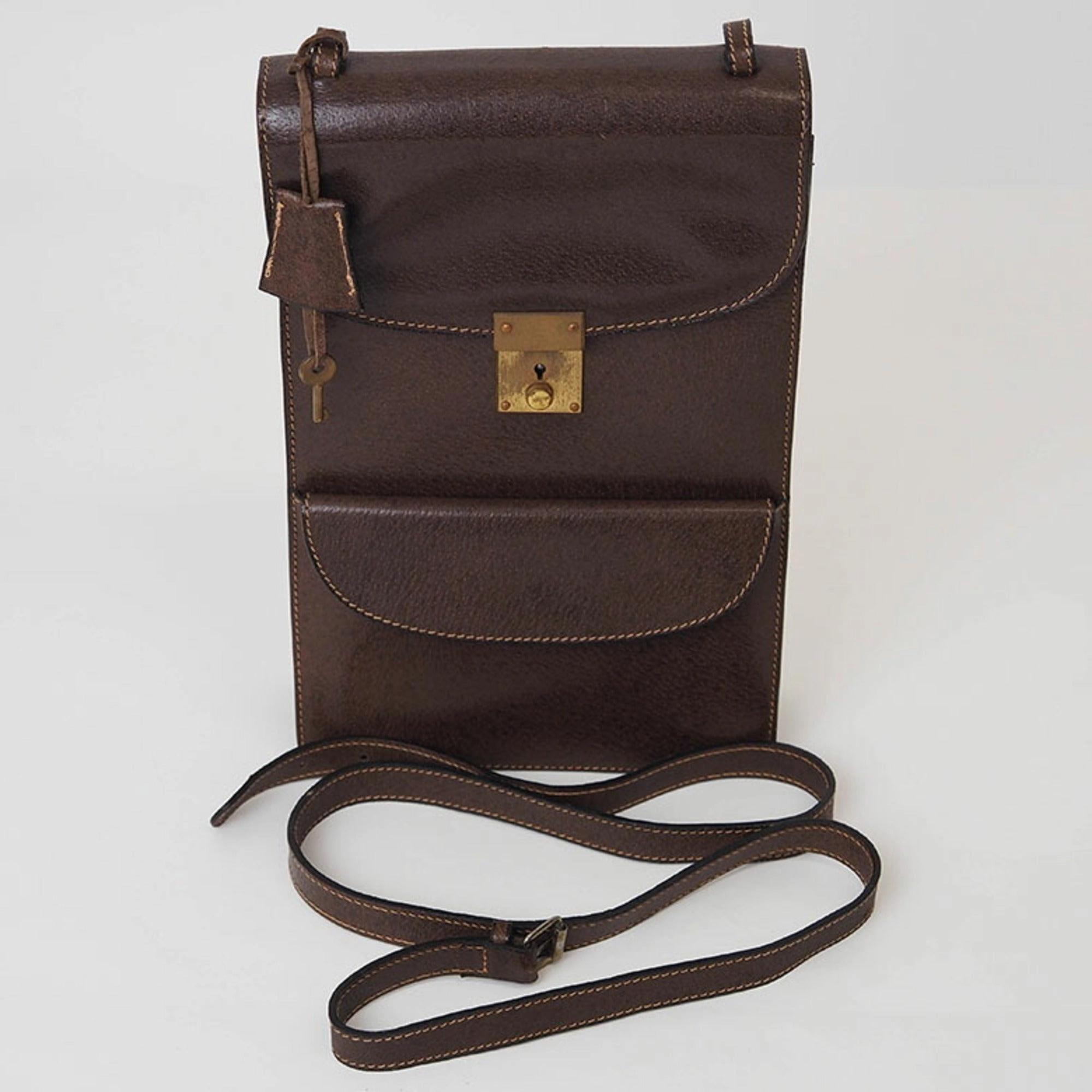 Gucci Brown Leather Shoulder Bag ()