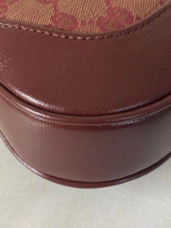 Gucci Burgundy GG Supreme Jackie 1961 Small Shoulder Bag