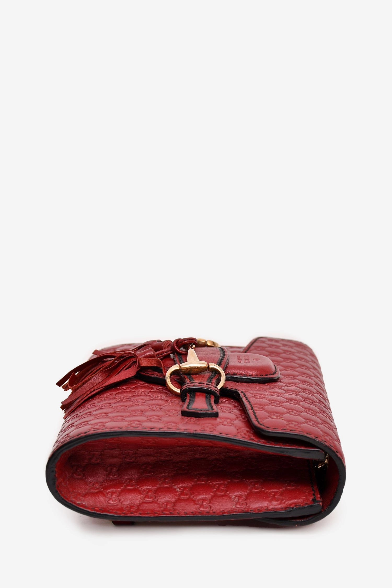 Gucci Burgundy Guccisima Leather 'Emily' Chain Crossbody