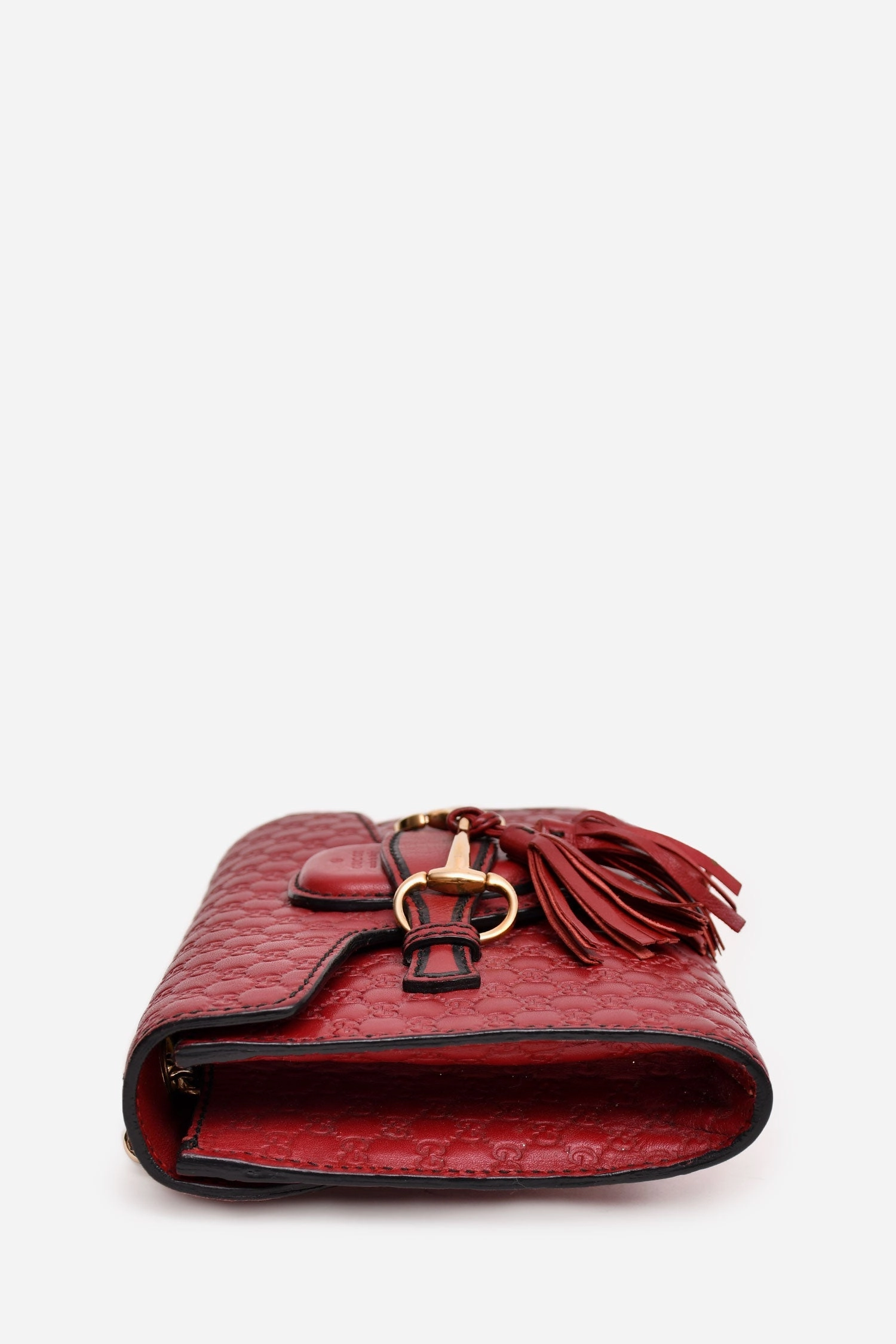 Gucci Burgundy Guccisima Leather 'Emily' Chain Crossbody