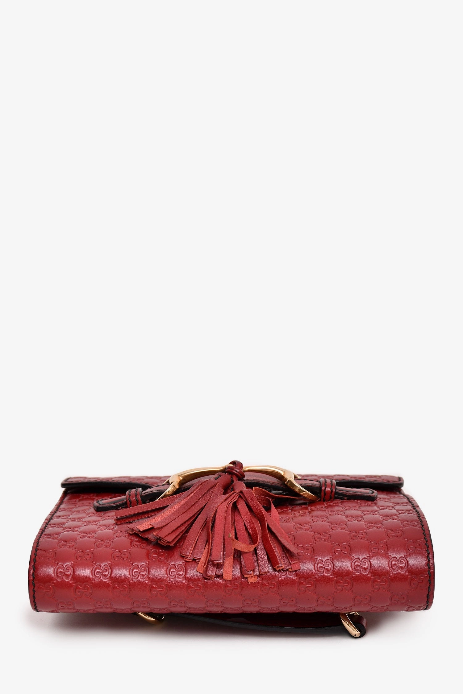 Gucci Burgundy Guccisima Leather 'Emily' Chain Crossbody