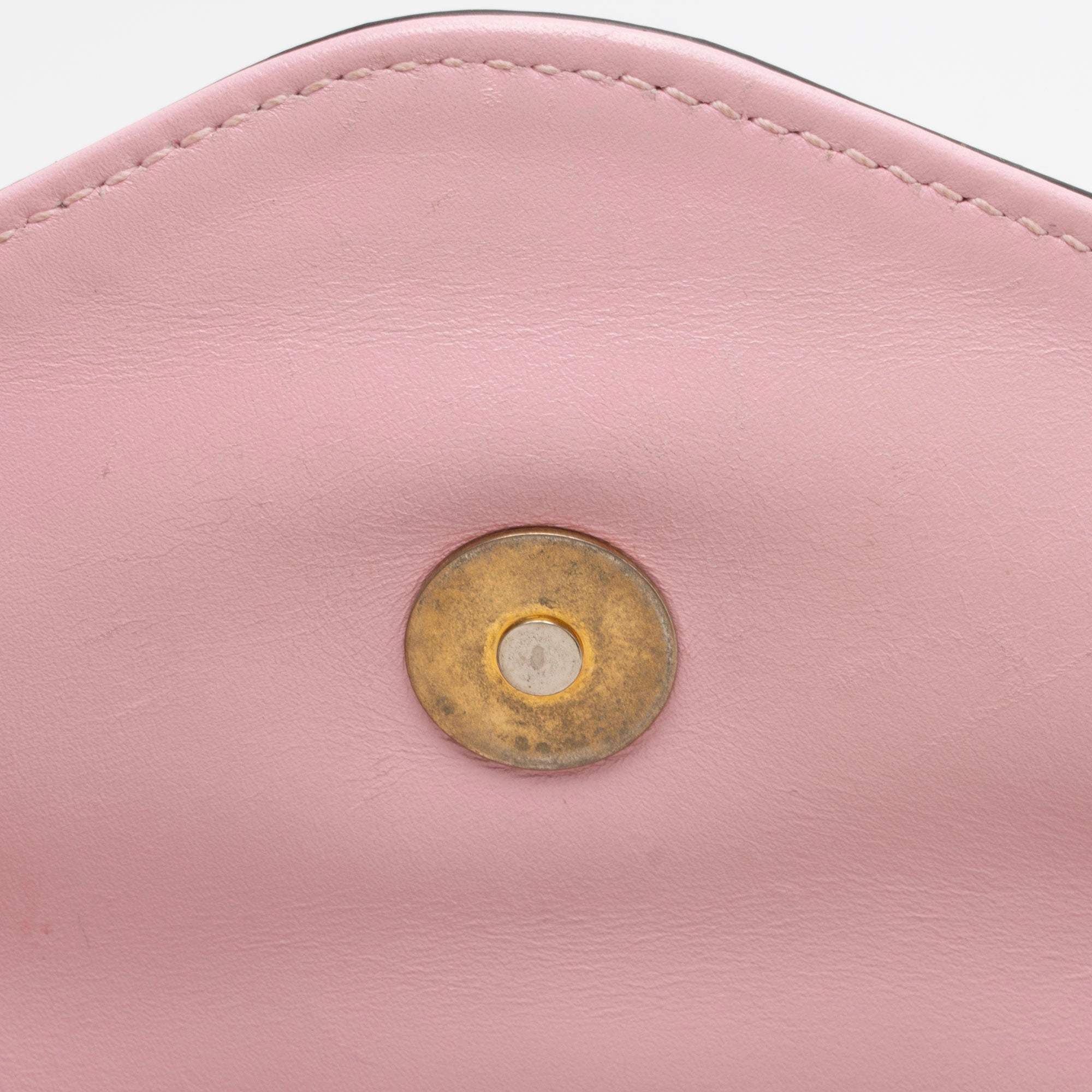 Gucci Calfskin Pearl Bee Broadway Mini Shoulder Bag (SHF-11dMr1)