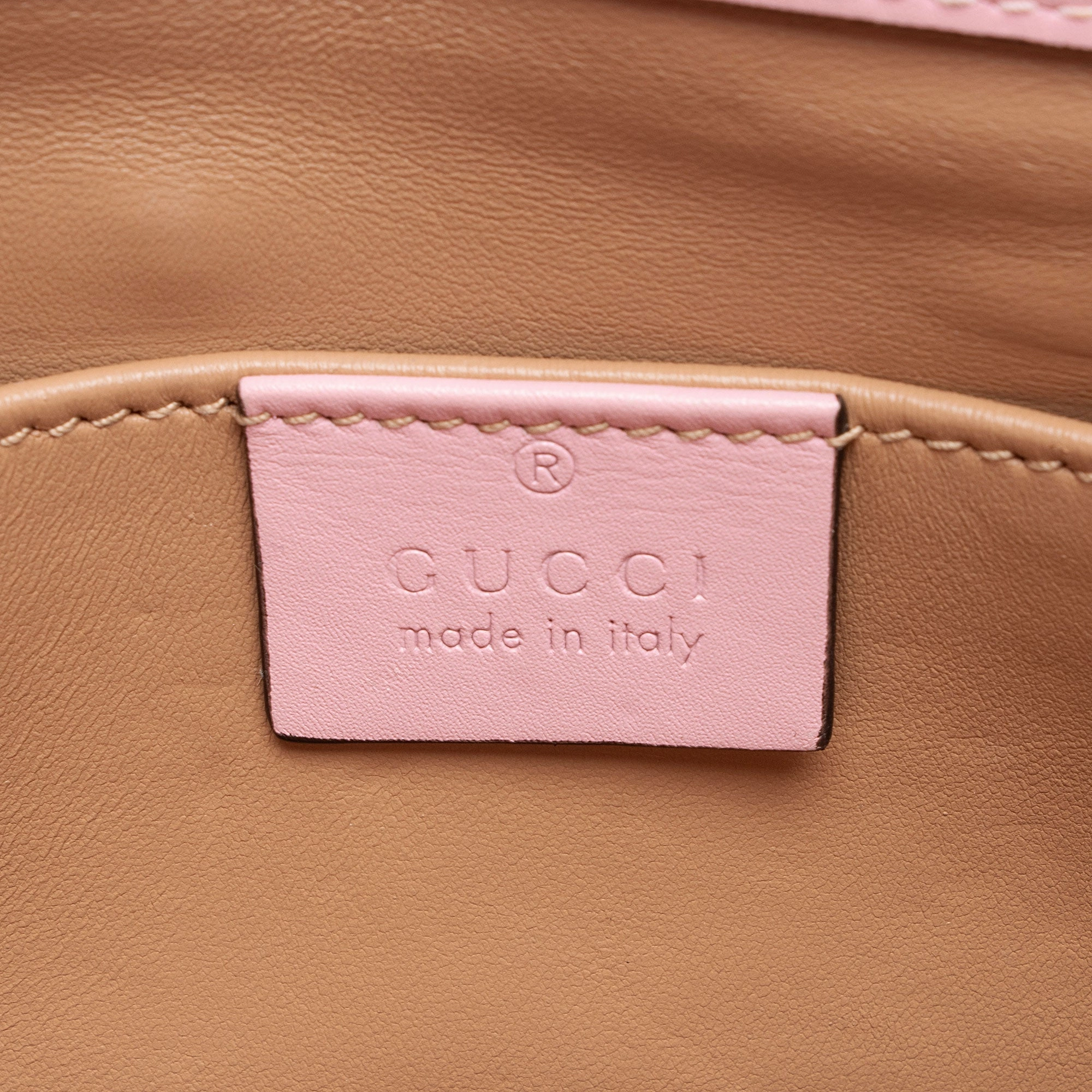 Gucci Calfskin Pearl Bee Broadway Mini Shoulder Bag (SHF-11dMr1)