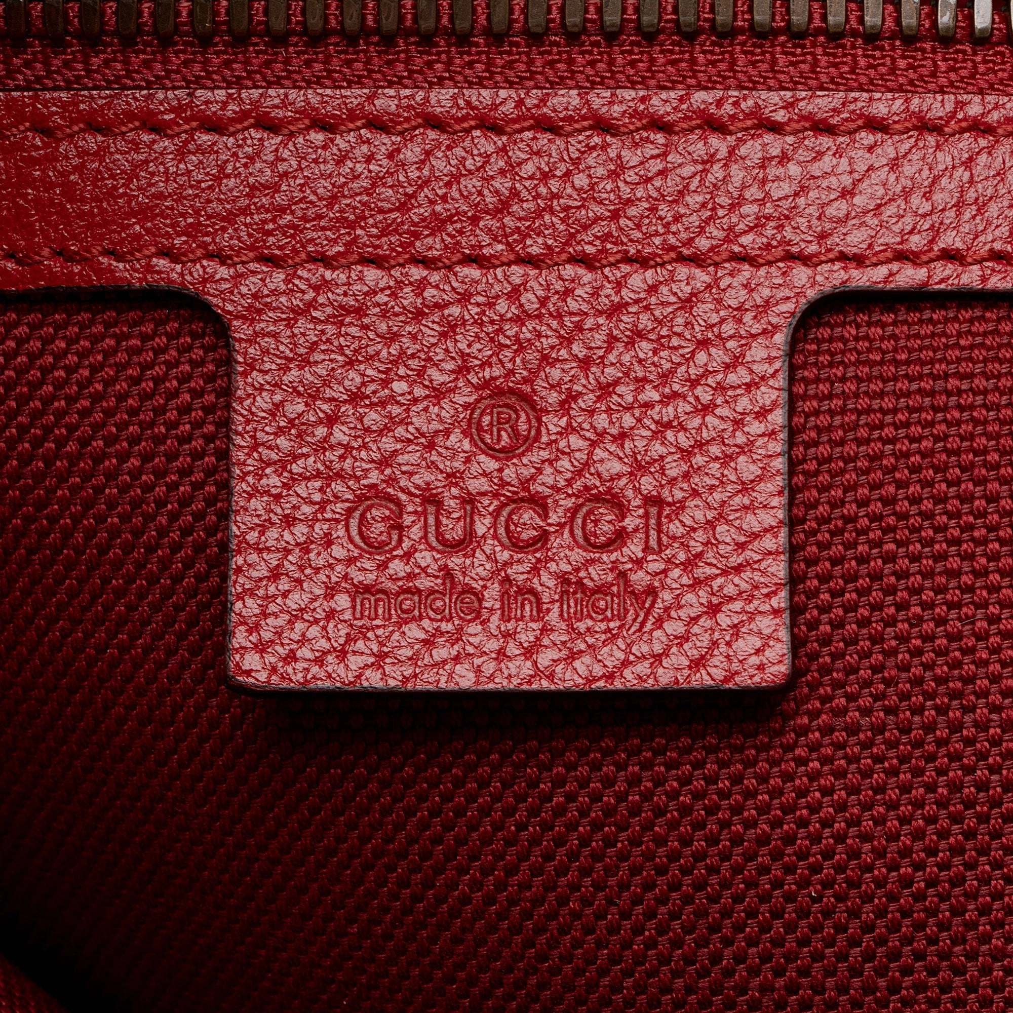 Gucci Canvas Sylvie Stripe Logo Drawstring Backpack (SHF-gz8tRv)