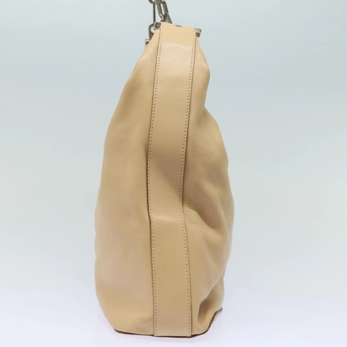 GUCCI Chain Shoulder Bag Leather Beige 001 3874  ac3127