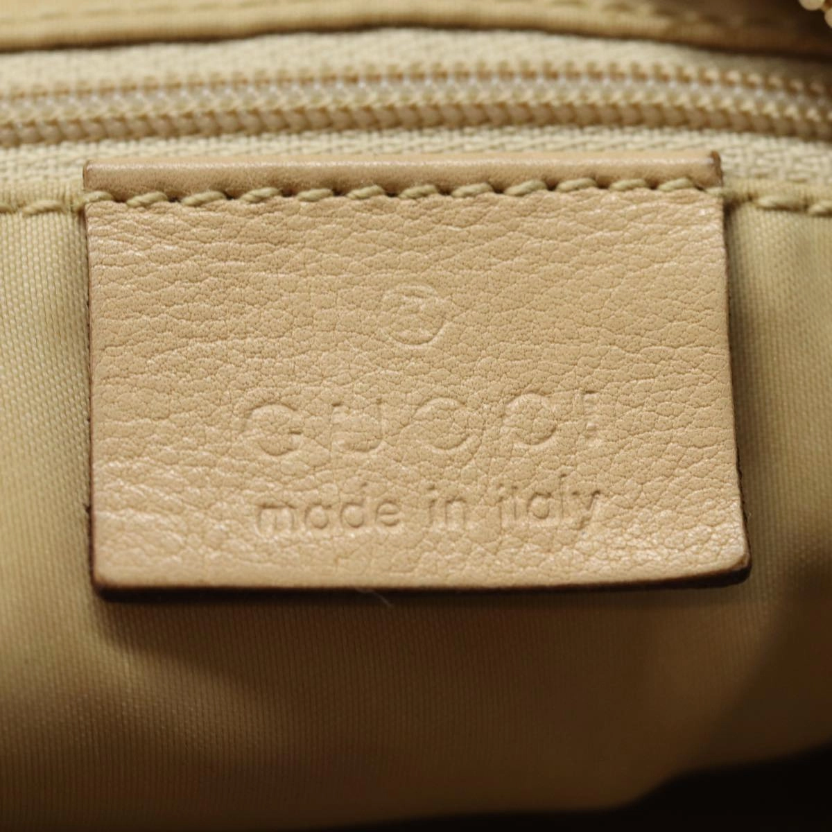 GUCCI Chain Shoulder Bag Leather Beige 001 3874  ac3127