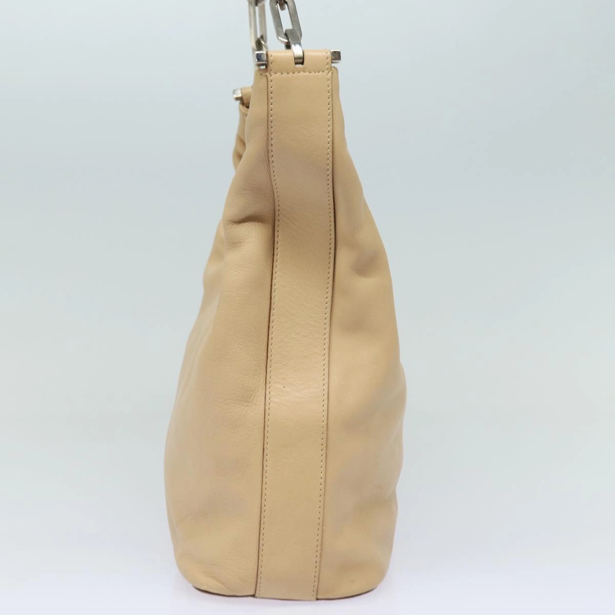 GUCCI Chain Shoulder Bag Leather Beige 001 3874  ac3127