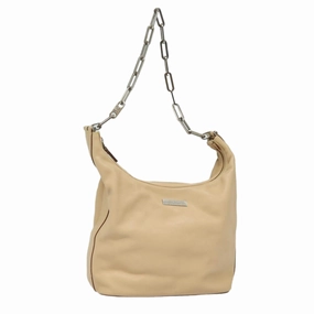 GUCCI Chain Shoulder Bag Leather Beige 001 3874  ac3127