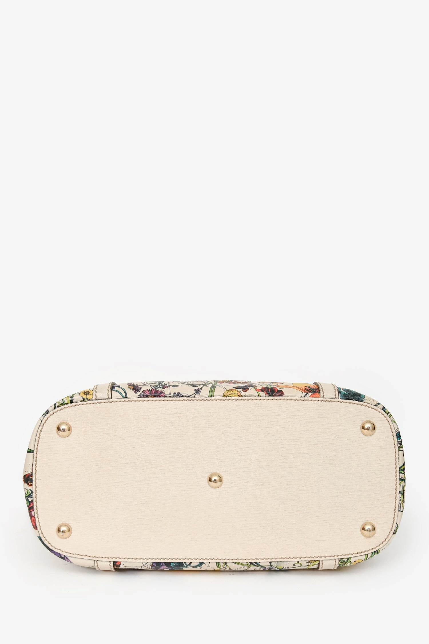 Gucci Cream/ Multicolour Flora 'Knight' Tote Bag