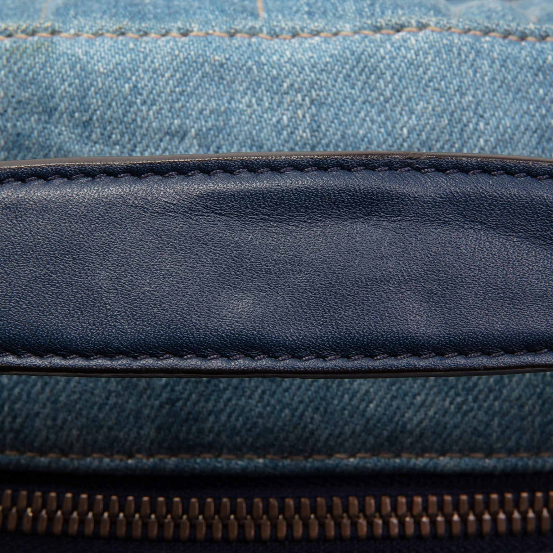 GUCCI Denim Pearly GG Marmont Backpack