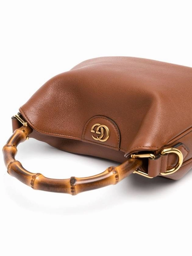 Gucci Diana Small Leather Tote Shoulder Bag Brown