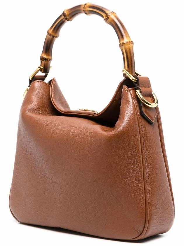Gucci Diana Small Leather Tote Shoulder Bag Brown