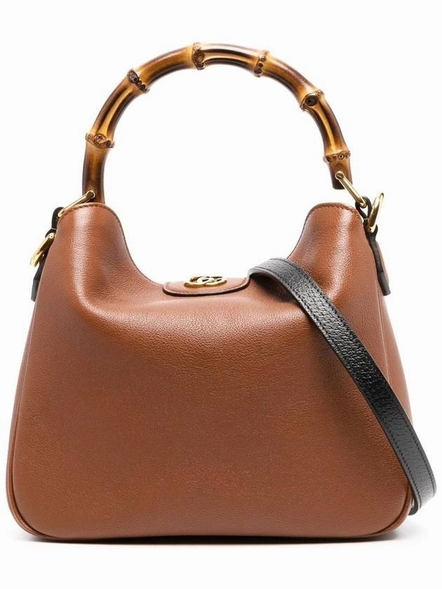 Gucci Diana Small Leather Tote Shoulder Bag Brown