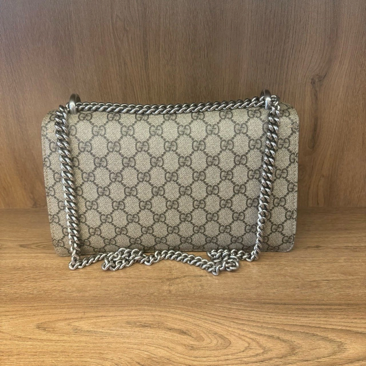 Gucci Dionysus Beige GG Canvas Shoulder Bag Small