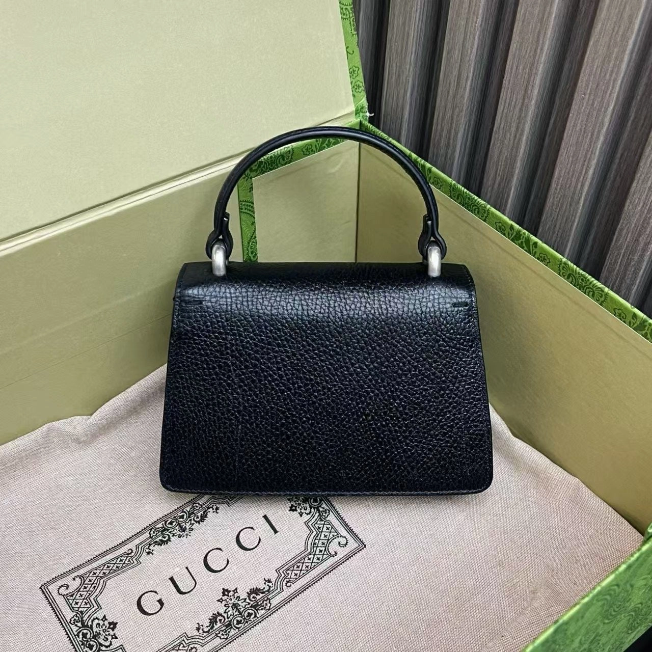 Gucci Dionysus Black Leather Shoulder Bag
