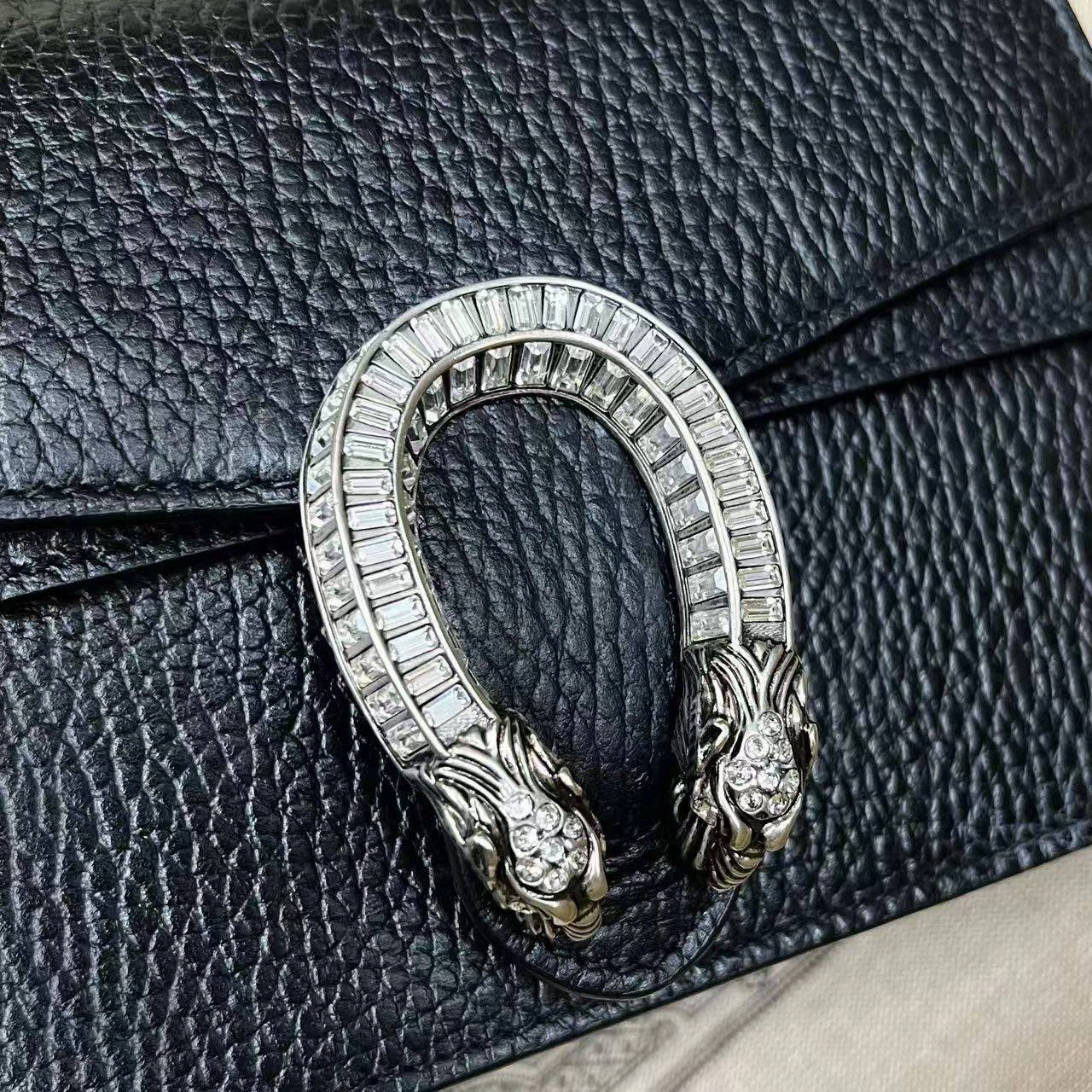 Gucci Dionysus Black Leather Shoulder Bag