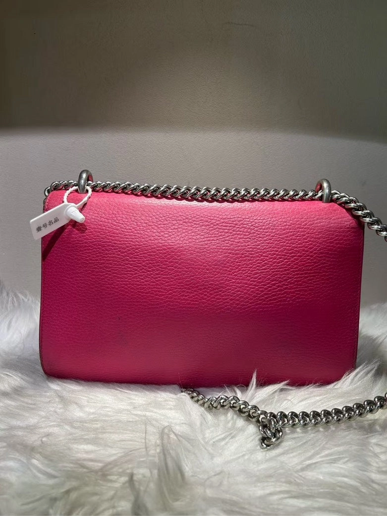 GUCCI Dionysus Pink Leather Shoulder Bag