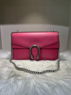 GUCCI Dionysus Pink Leather Shoulder Bag
