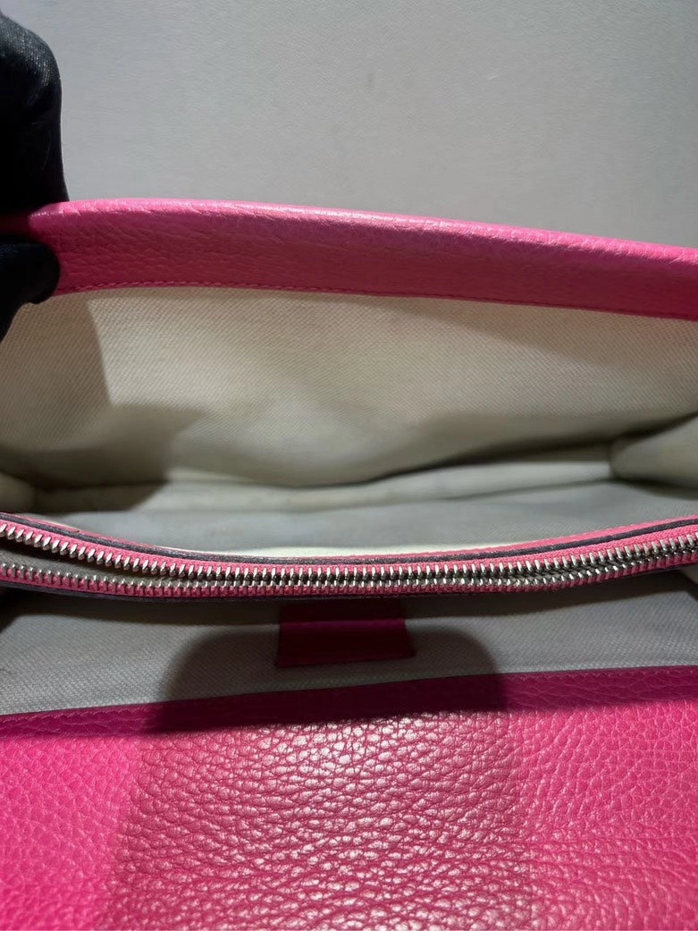 GUCCI Dionysus Pink Leather Shoulder Bag