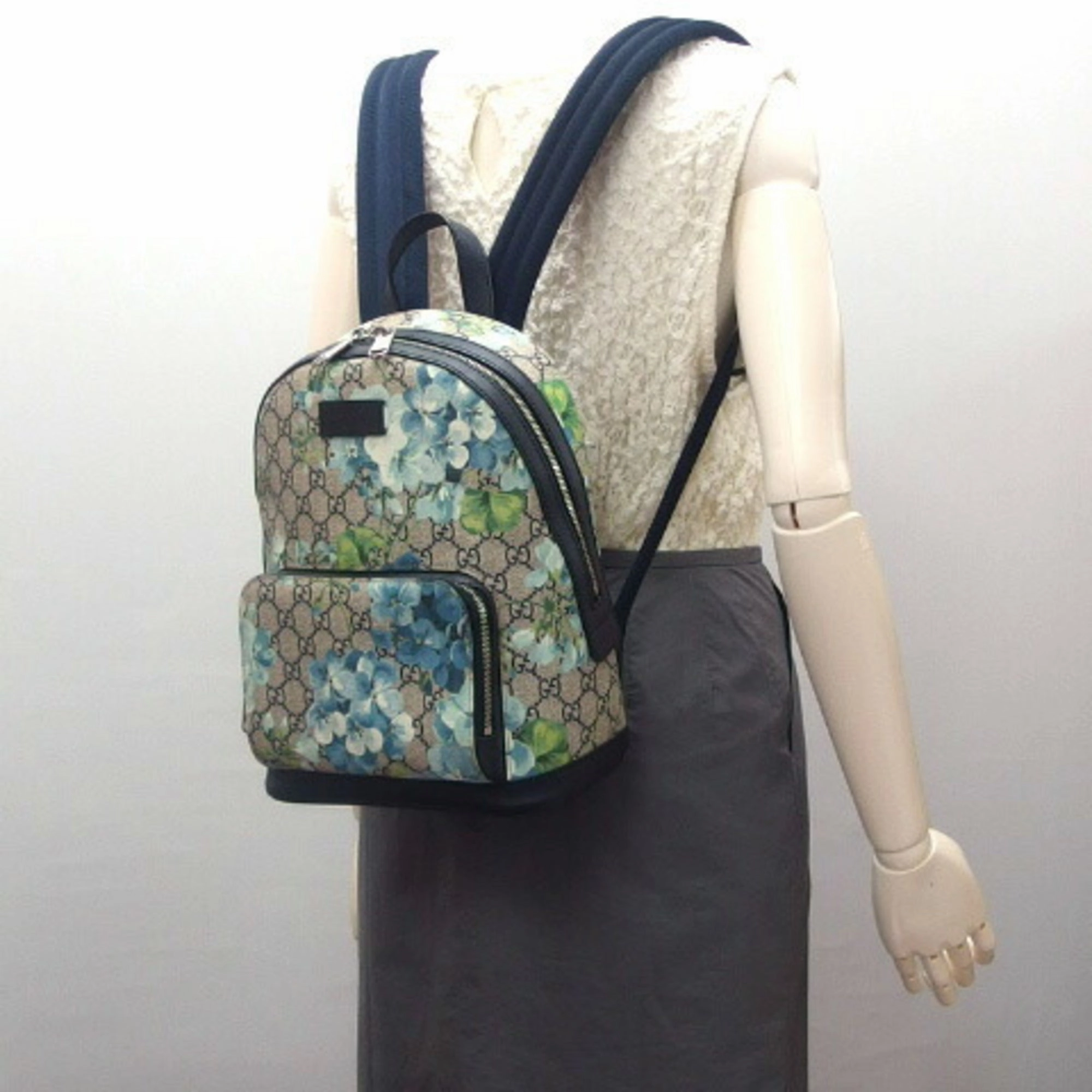 Gucci Gg Blooms  Canvas Backpack Bag ()