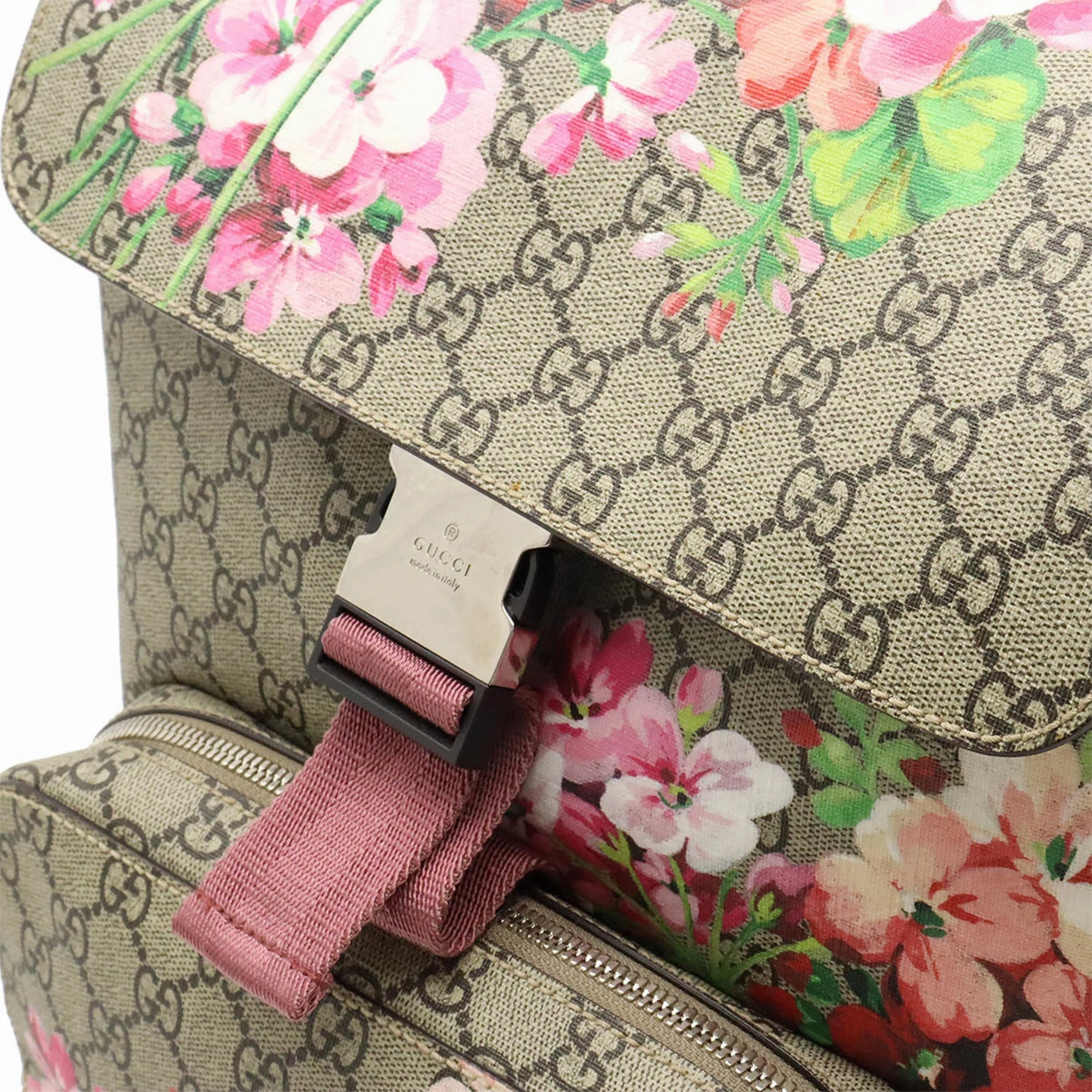 Gucci Gg Blooms  pink-Color pink Gg Supreme Backpack (Pre-Owned)