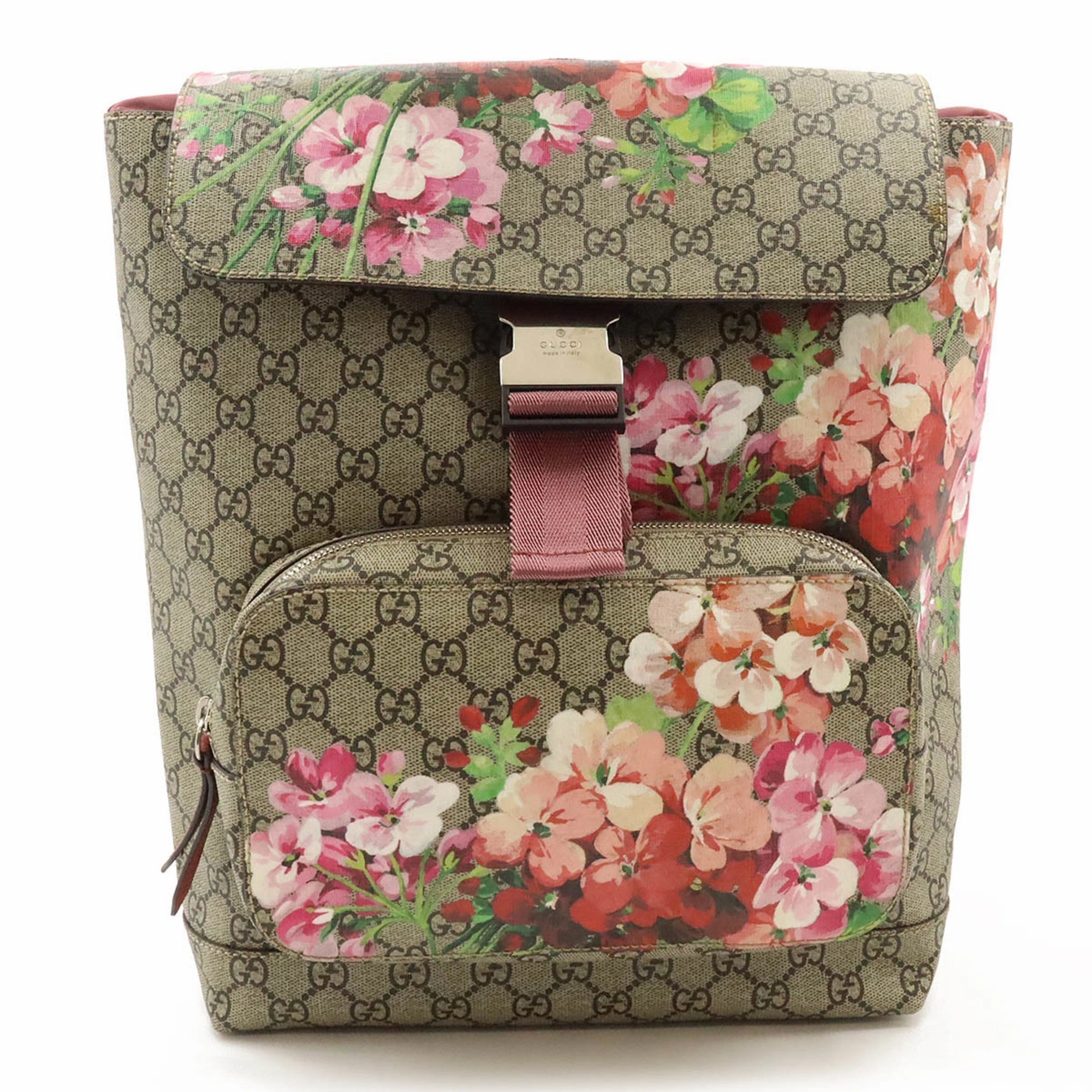 Gucci Gg Blooms  pink-Color pink Gg Supreme Backpack (Pre-Owned)