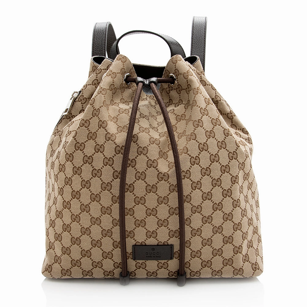 Gucci GG Canvas Drawstring Backpack (SHF-20580)