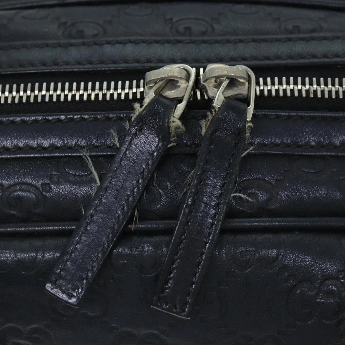 GUCCI GG Canvas Guccissima Shoulder Bag Black 232958  78490