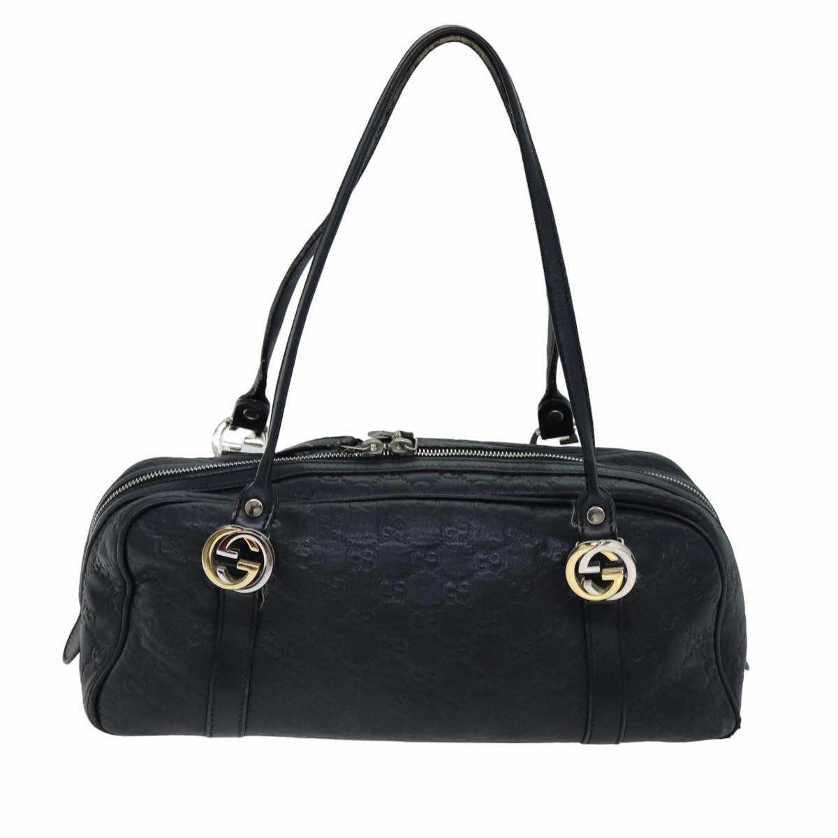 GUCCI GG Canvas Guccissima Shoulder Bag Black 232958  78490