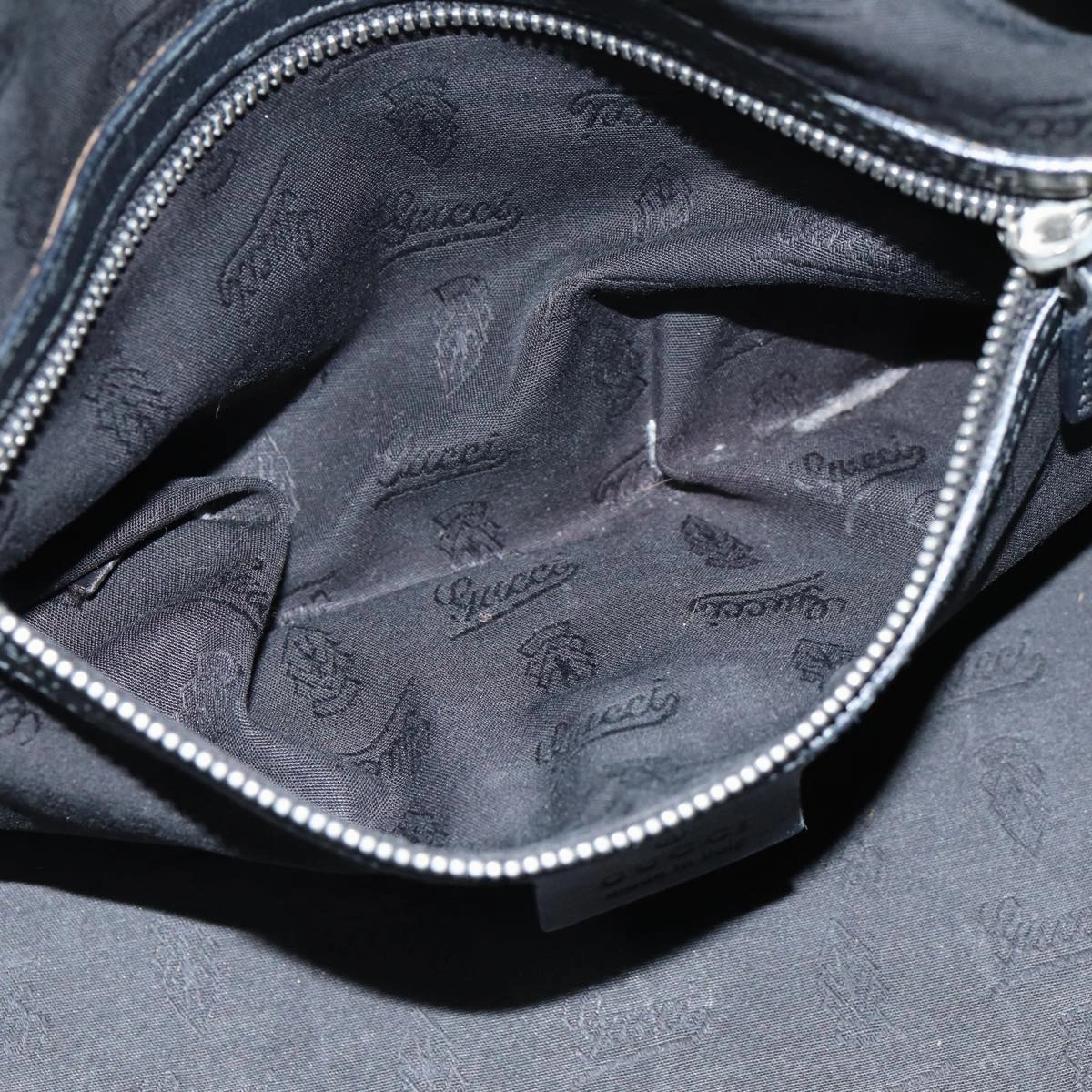 GUCCI GG Canvas Guccissima Shoulder Bag Black 232958  78490