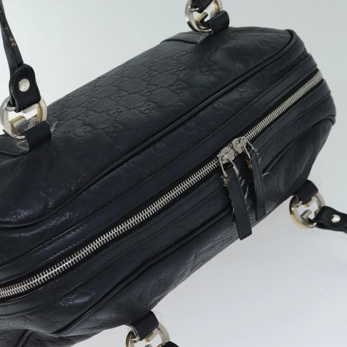 GUCCI GG Canvas Guccissima Shoulder Bag Black 232958  78490