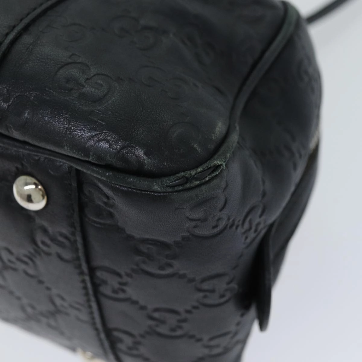GUCCI GG Canvas Guccissima Shoulder Bag Black 232958  78490