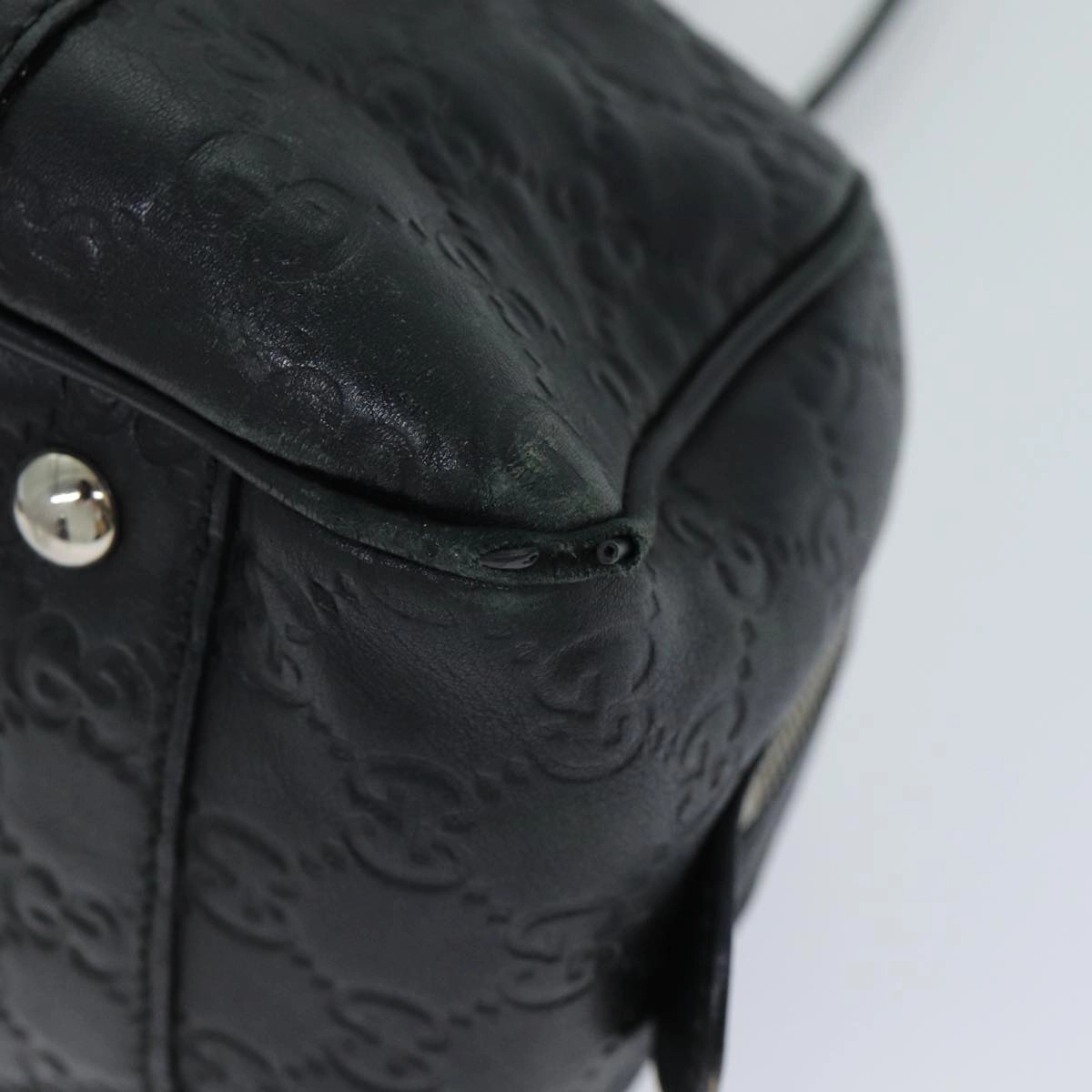 GUCCI GG Canvas Guccissima Shoulder Bag Black 232958  78490