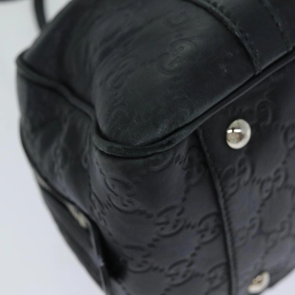 GUCCI GG Canvas Guccissima Shoulder Bag Black 232958  78490