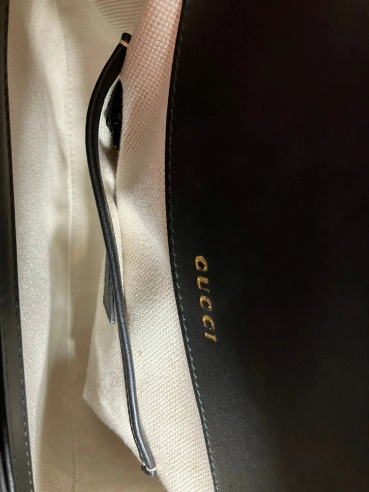 Gucci GG Canvas Horsebit 1955 Shoulder Bag Beige/Black
