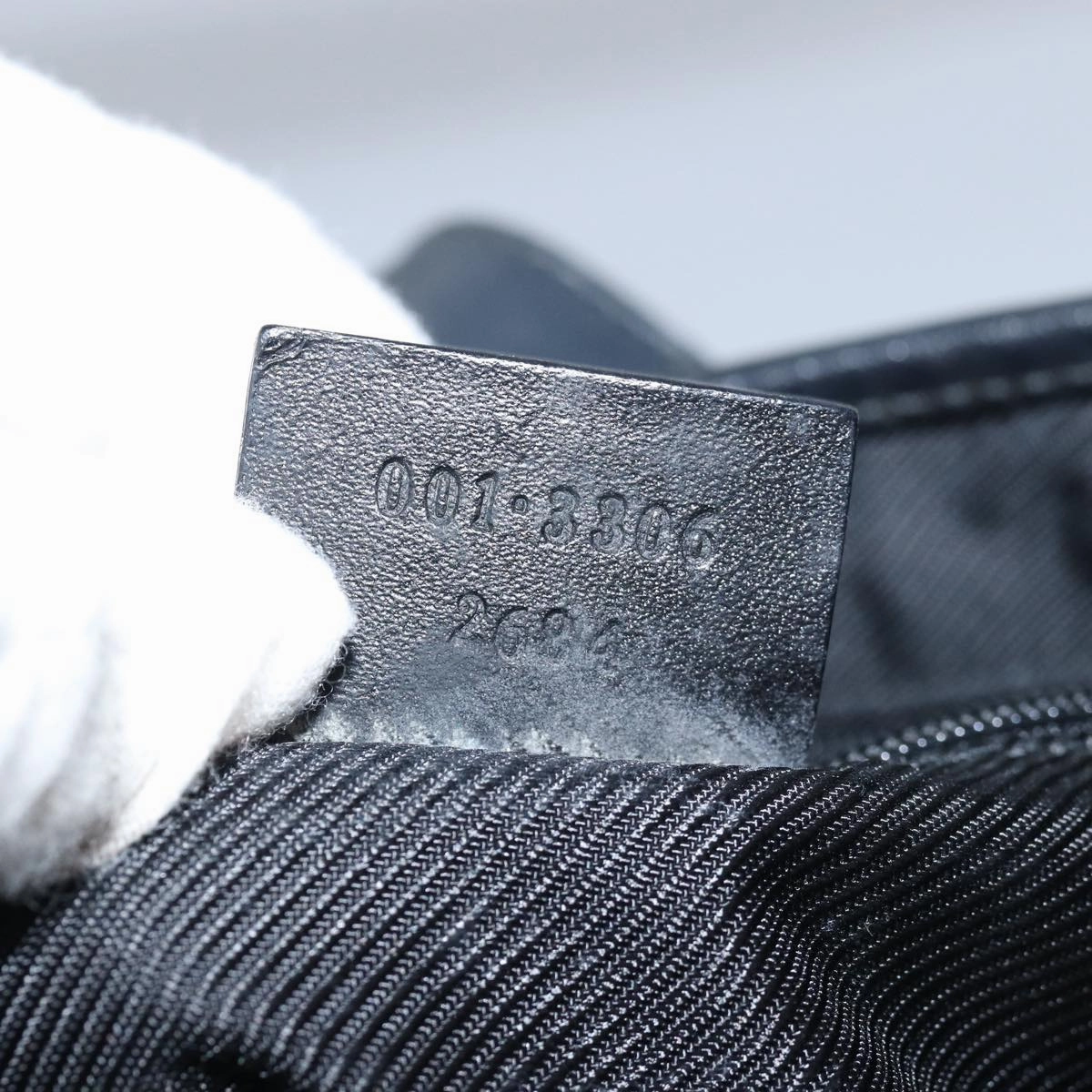 GUCCI GG Canvas Jackie Shoulder Bag Black 001 3306  80935