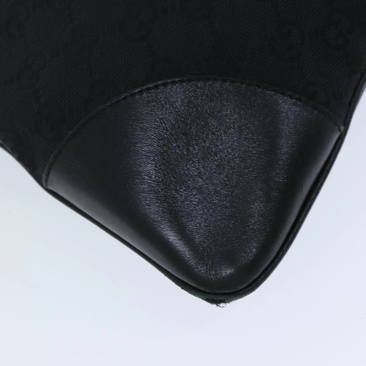 GUCCI GG Canvas Jackie Shoulder Bag Black White 001 4075  76393