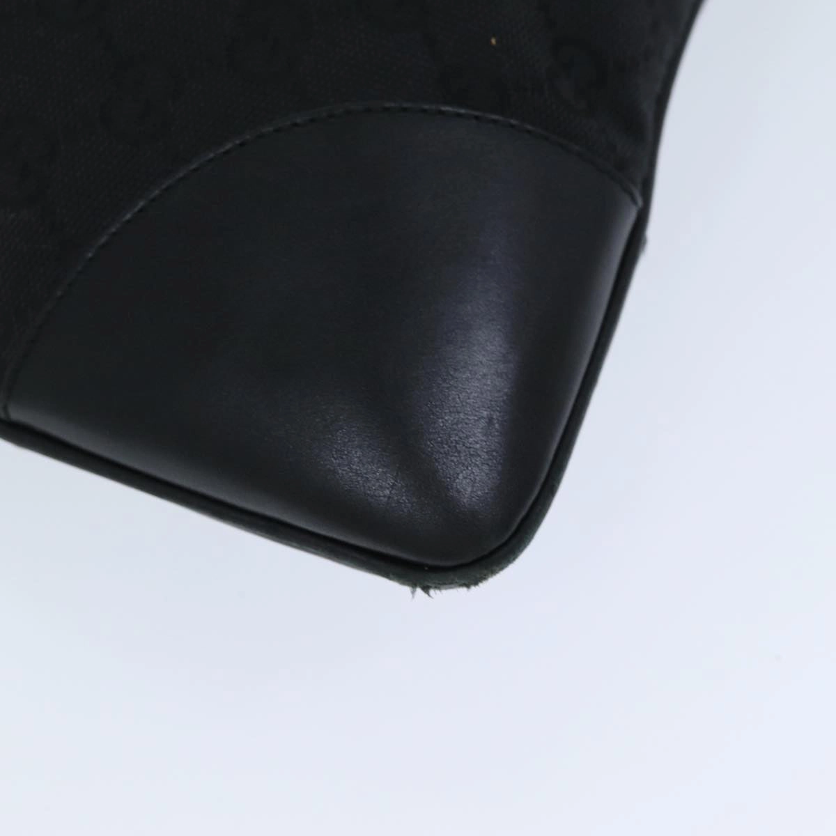 GUCCI GG Canvas Jackie Shoulder Bag Black White 001 4075  76393
