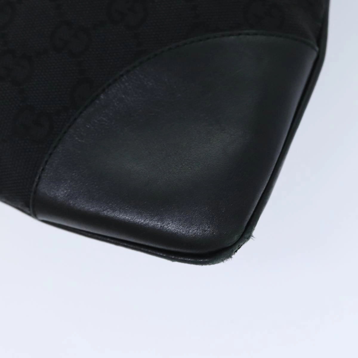GUCCI GG Canvas Jackie Shoulder Bag Black White 001 4075  76393