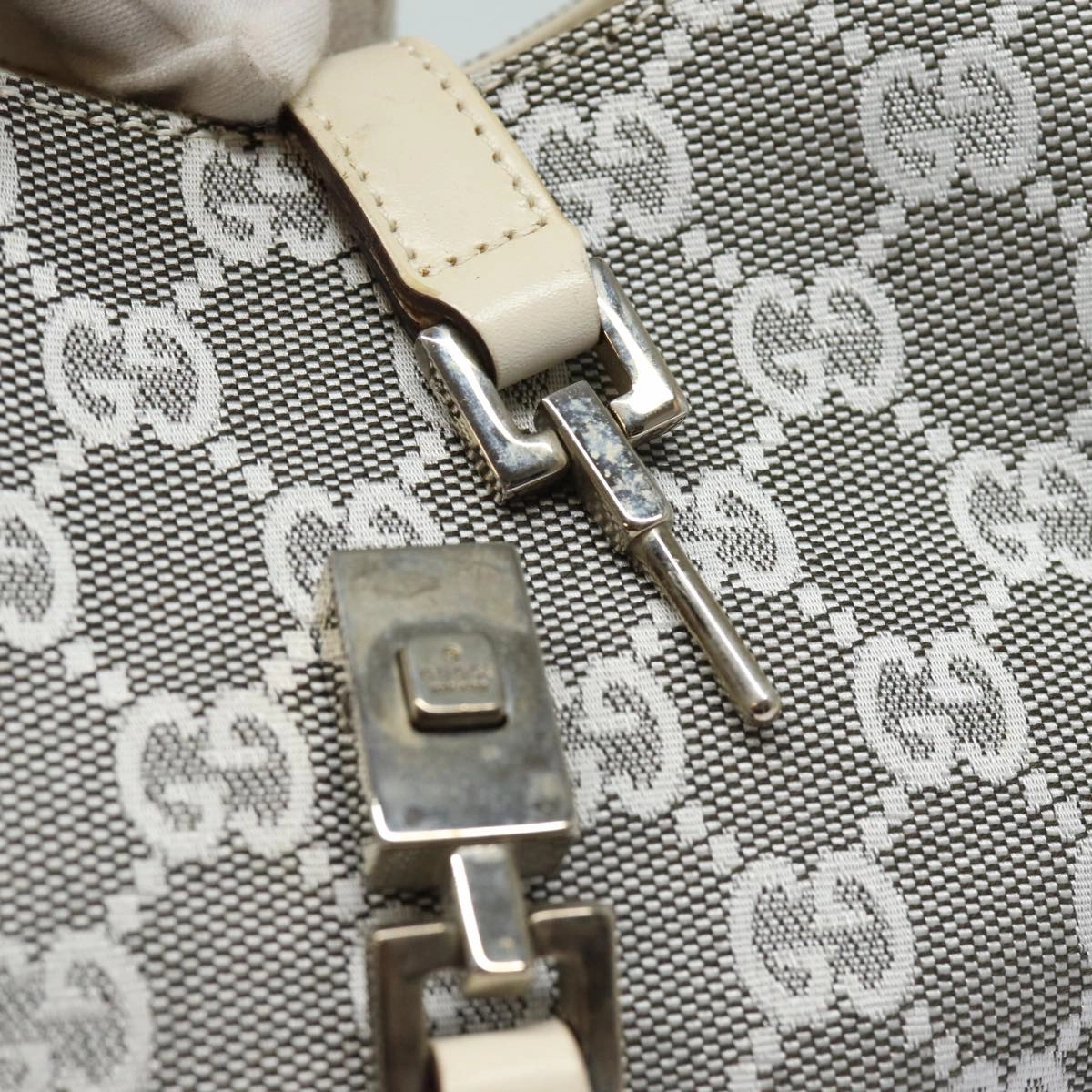 GUCCI GG Canvas Jackie Shoulder Bag White 001 3876  ep4890