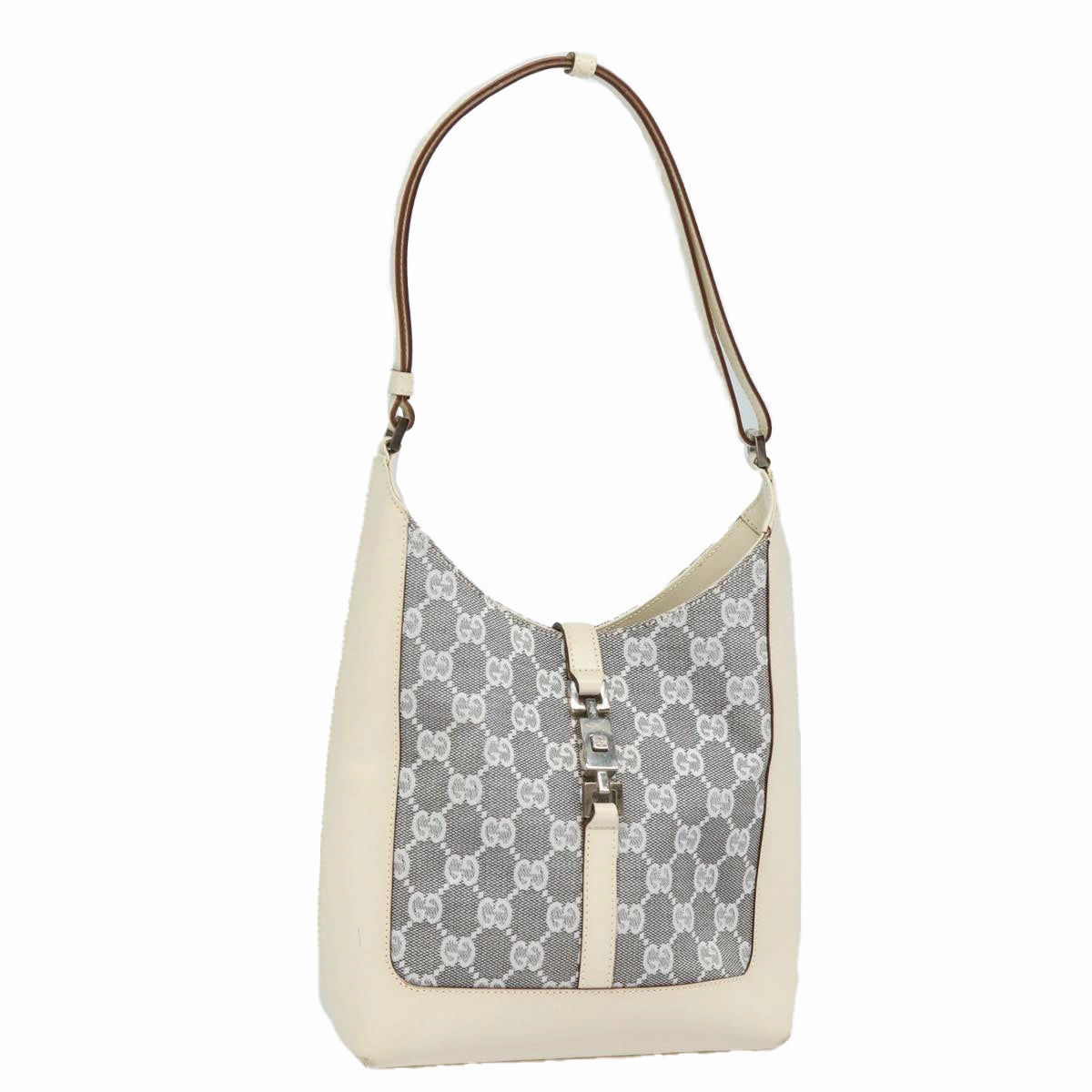 GUCCI GG Canvas Jackie Shoulder Bag White 001 3876  ep4890