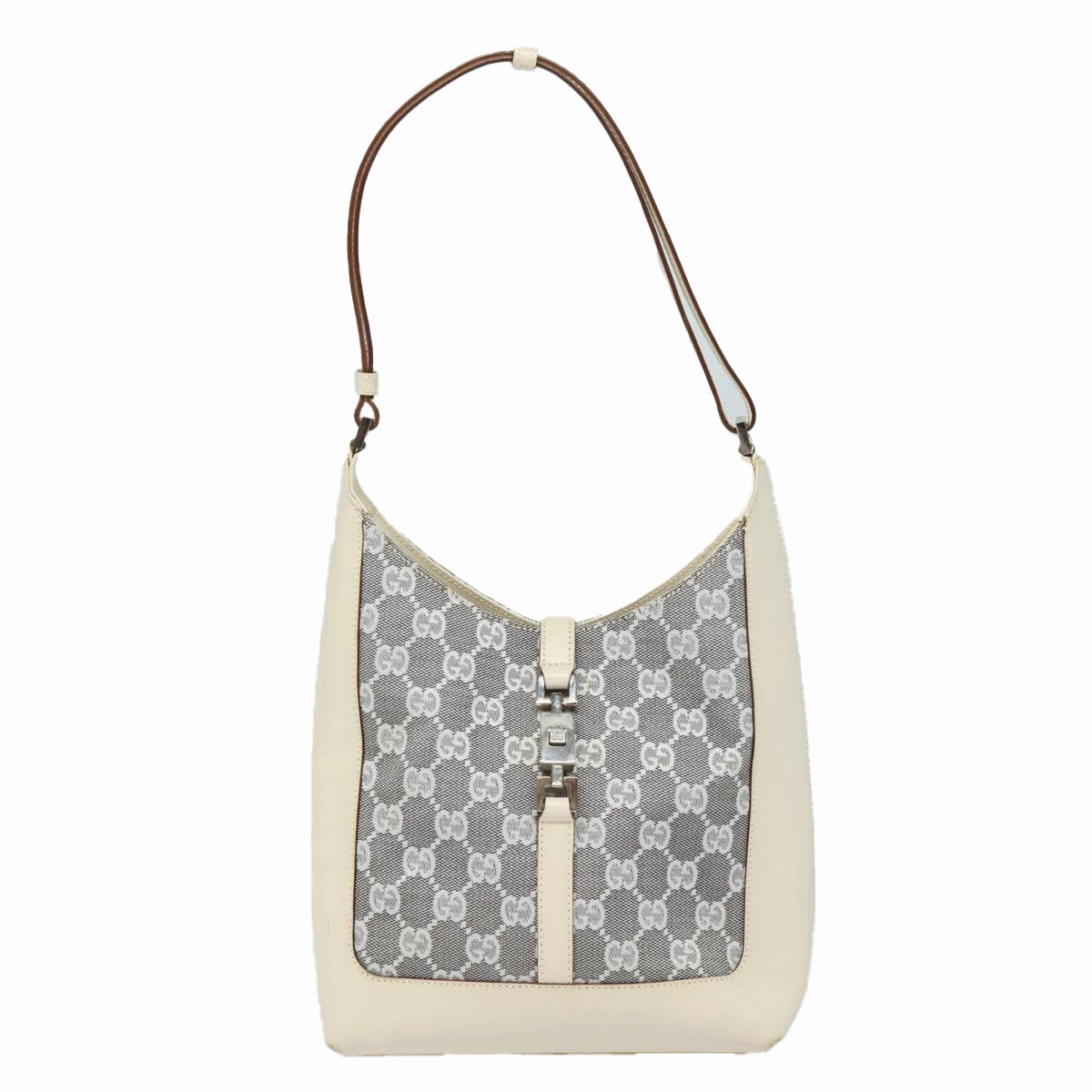 GUCCI GG Canvas Jackie Shoulder Bag White 001 3876  ep4890