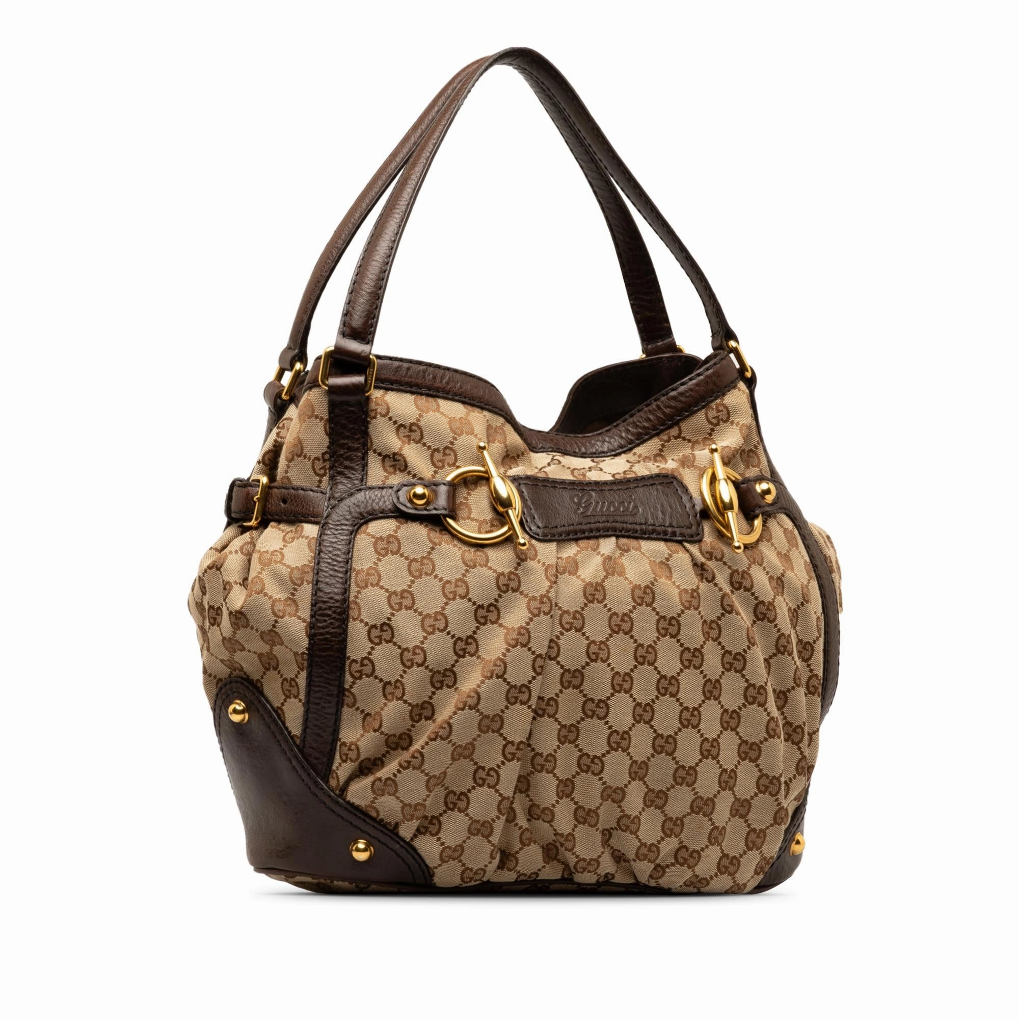 Gucci GG Canvas Jockey Shoulder Bag (SHG-CIMJ65)