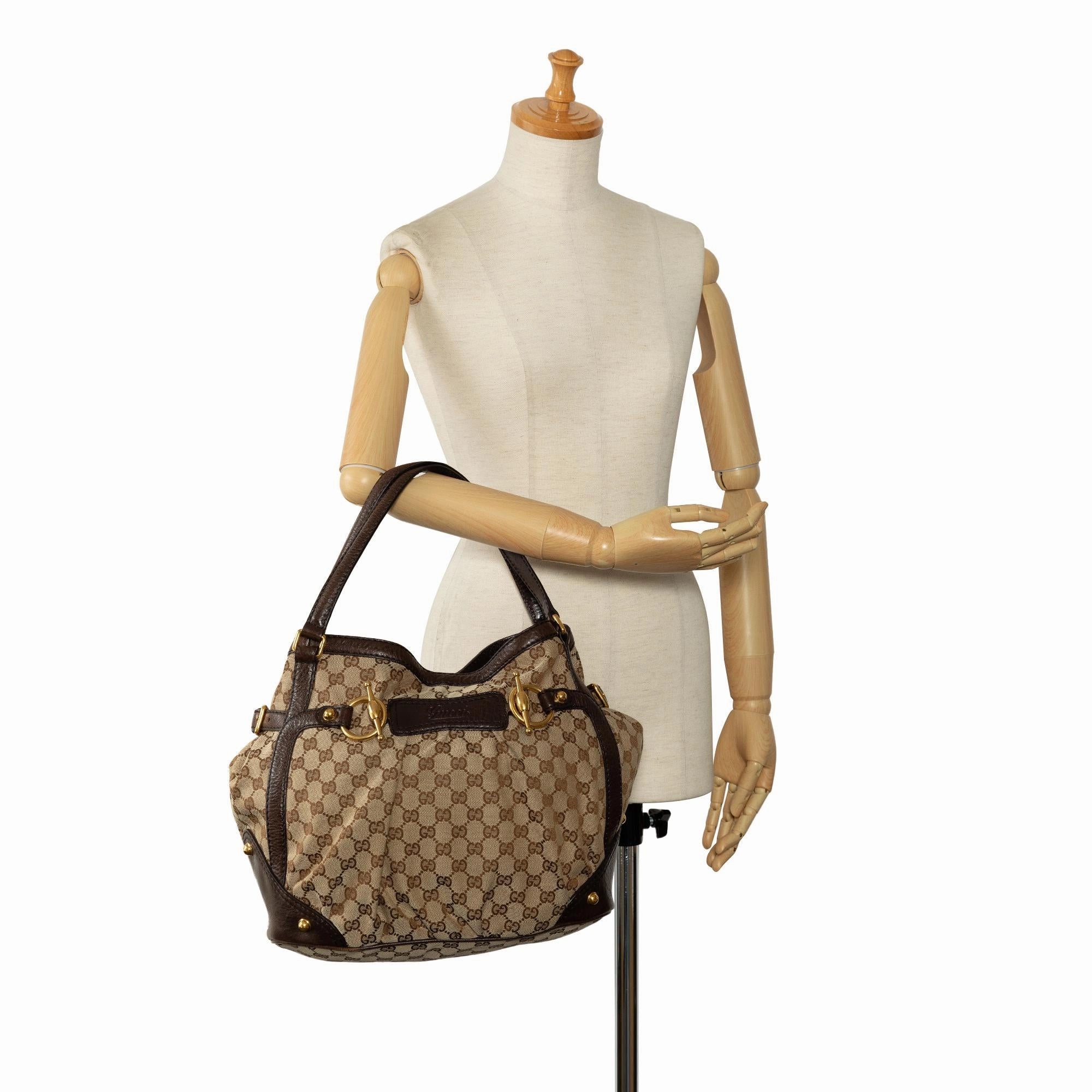 Gucci GG Canvas Jockey Shoulder Bag (SHG-CIMJ65)